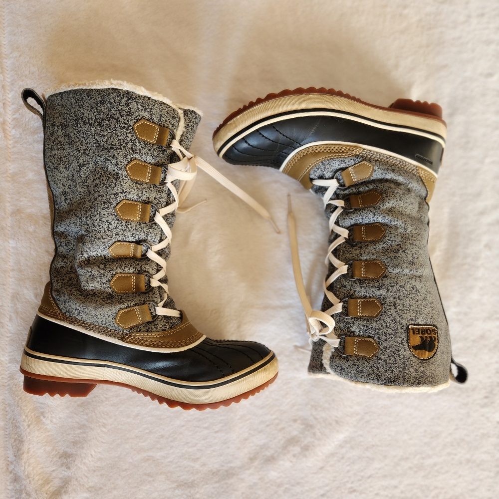 Sorel Waterproof Lace-up Lined Boots Women's 6
